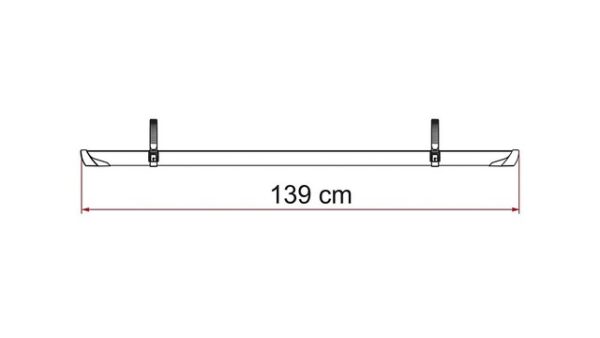 Fahrradschiene FIAMMA Rail Plus XL 139 cm Farbe deep black – Bild 2