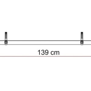 Fahrradschiene FIAMMA Rail Plus XL 139 cm Farbe aluminium / schwarz