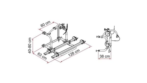 Fahrradträger Fiamma Carry Bike Pro C 2 Räder Traglast 60 kg Farbe aluminium – Bild 2