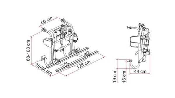 Fahrradträger Fiamma Carry Bike Motor Lift 77 2 Räder Traglast 60 kg Farbe aluminium – Bild 6