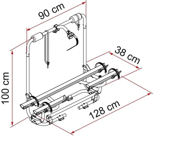 Fahrradträger FIAMMA Carry Bike Caravan XL A Pro 200 2 Räder Traglast 50 kg Farbe aluminium – Bild 2