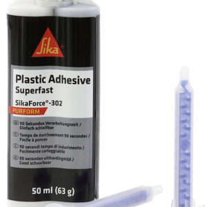 SikaForce®-302 2 Kompo- nenten Klebstoff für z.B. Kunststoffe, Inhalt 50 ml Farbe schwarz