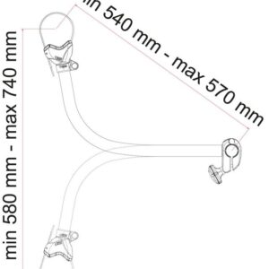 Abstandshalter Bike Block FIAMMA Pro S4 Farbe deep black