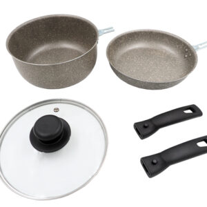 Kochset BEAVER BRAND TRIO 20 5-tlg. Kochset Farbe stone grey