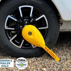 Radkralle MILENCO Wraith 3 Caravan Wheel Lock Sold Secure Gold