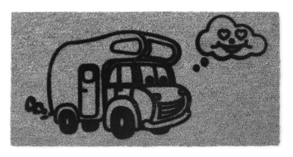Fußabsteifer ARISOL Derby Flock Camper 25 x 50 cm Farbe grau