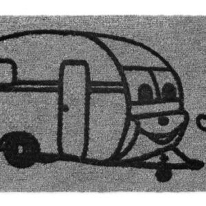 Fußabsteifer ARISOL Derby Flock Caravan 25 x 50 cm Farbe grau