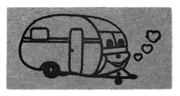Fußabsteifer ARISOL Derby Flock Caravan 25 x 50 cm Farbe grau