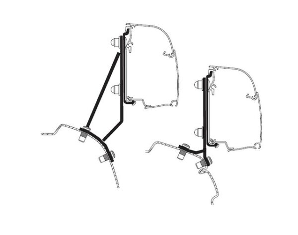 Adapter THULE zu Wandmarkise Omnistor 4200 passend für Ford Transit/Tourneo Custom V7 LHD