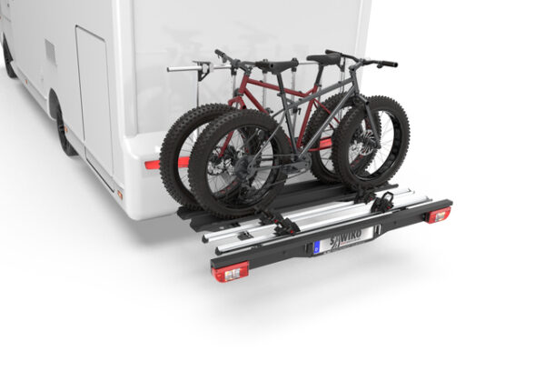 Lastenträger SAWIKO by AL-KO Ligero für 2 Fat Bikes + 2 Fahrräder Traglast max. 150 kg Farbe schwarz