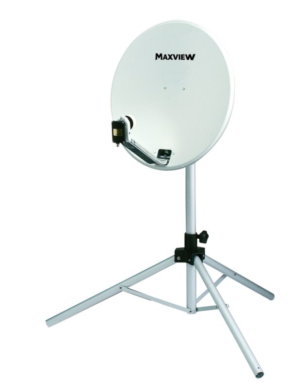 Satanlage MAXVIEW Portable Sat Kit Light 54 cm inkl. Receiver und easy find LNB