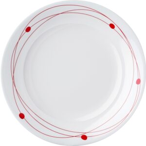 Dessertteller Melamin Brunner Cosmic Durchm. 20 cm Fb. weiß / rot