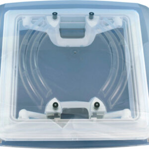 Dachhaube MPK VisionVent S eco 2753 Ausschnitt 28 x 28 cm Farbe cremeweiß Haube rauchglas