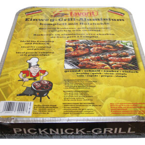 Einweg-Grill Favorit Holzkohle