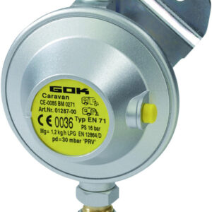 Niederdruckregler GOK Caramatic Basic One Typ EN 71 PS 16 bar 1,2 kg/h 30 mbar AG M20x1,5 x RVS8 PRV