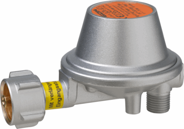 Gasregler GOK Caramatic BasicOne Typ EN61 0,8 kg/h 50 mbar KLF x G 1/4LH-KN-90 Grad PRV
