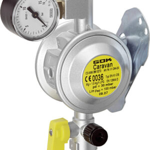 Niederdruckregler GOK Caramatic Basic One Typ EN61-DS PS 16 bar 30 mbar 1,5 kg/h M 20 x 1,5 x RVS 10