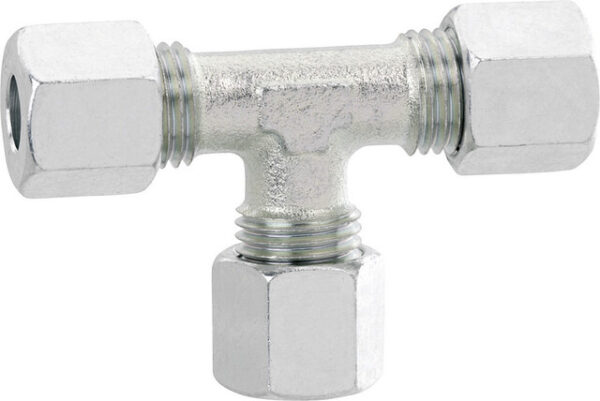 Schneidring-Verschraubung T 3 x RVS 8