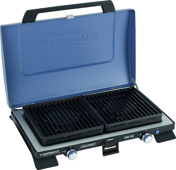 Gaskocher Camping Gaz Xcelerate 400-SG Caravan 2-flammig inkl. Grillplatten 30 mbar 2 x 2,2 kW