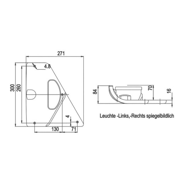 Dreieck-Rückstrahler Jokon beidseitig verwendbar zu Leuchtensystem 2000 – Bild 2