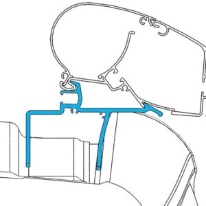 Adapterkit 3-tlg. zu Dachmarkise Dometic PerfectRoof 2000 + 2500 VW Crafter ab 2017