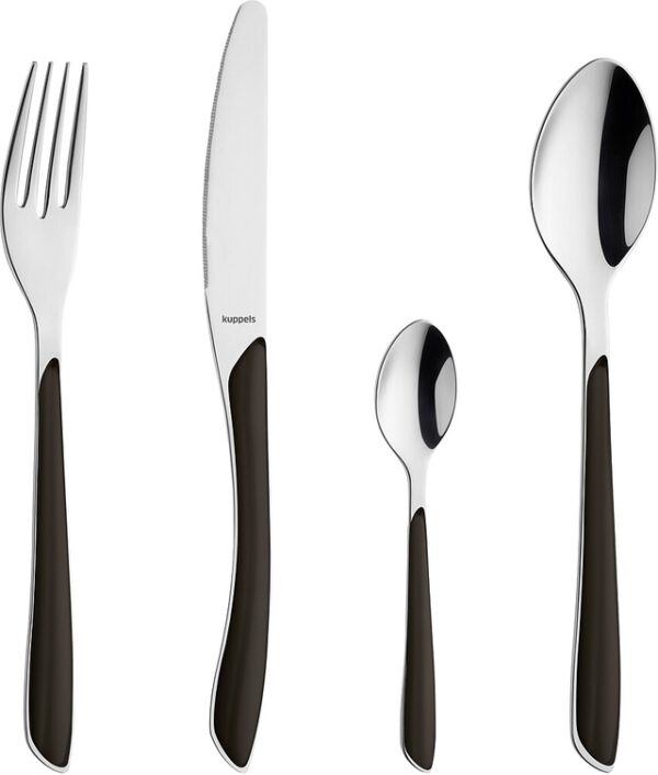 Besteckset Kuppels Prisma 24-tlg. Fb. schwarz