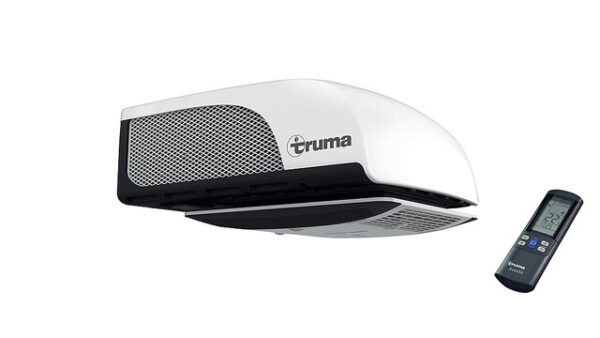 Klimaanlage truma Aventa compact Farbe Außeneinheit weiß Luftverteiler creme/braun