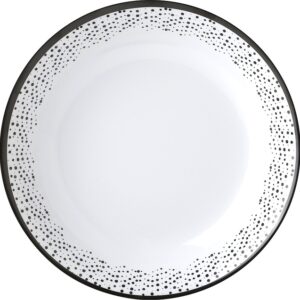 Suppenteller Melamin Brunner Pralin Durchm. 21 cm Farbe weiß / schwarz