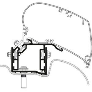 Roof Adapter THULE passend für VW Crafter ab 2017 3-tlg. Linkslenker