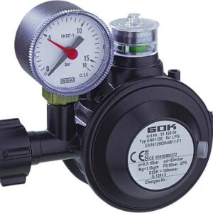Niederdruckregler GOK Typ EN61-DS PS 16 bar 50 mbar 1,5 kg/h KLF x G 1/4 LH-KN