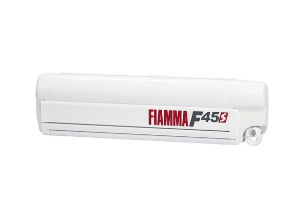 Wandmarkise FIAMMA F45S polar white 260 passend für VW T5/T6 California Markisenl. 263 cm Auszug 200 cm Fb. royal grey