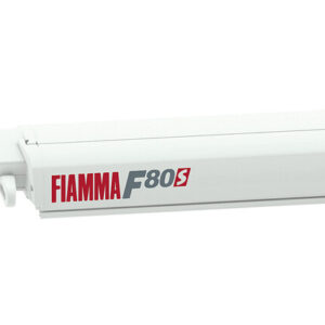 Dachmarkise Fiamma F80 S 340 x 250 cm Tuch Fb. royal grey Gehäuse Fb. polar white