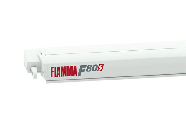 Dachmarkise Fiamma F80 S 370 x 250 cm Tuch Fb. royal grey Gehäuse Fb. polar white – Bild 2