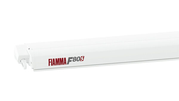 Dachmarkise Fiamma F80 S 400 x 250 cm Tuch Fb. royal grey Gehäuse Fb. polar white – Bild 5