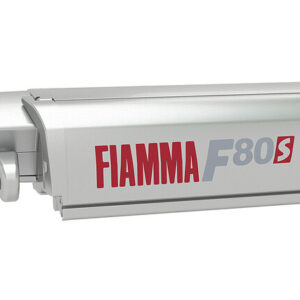 Dachmarkise Fiamma F80 S 400 x 250 cm Tuch Fb. royal grey Gehäuse Fb. titanium