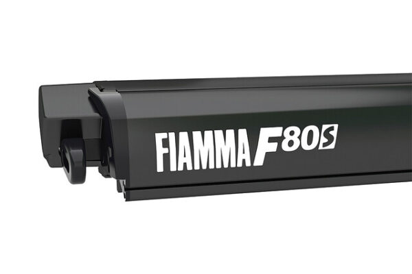 Dachmarkise Fiamma F80 S 450 x 250 cm Tuch Fb. royal grey Gehäuse Fb. deep black – Bild 2