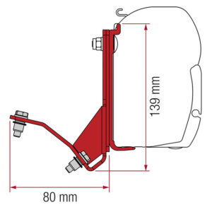 Adapterkit Fiamma 4-tlg. passend für Fiat Ducato Hymer Car Wandmarkise F45