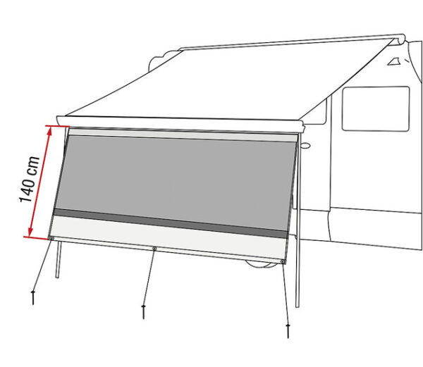 Vorderwand Fiamma Blocker 300 285 x140 cm – Bild 2