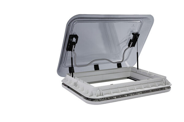 Dachhaube Quipon SKY 70 x 50 cm 12 V mit Zwangs- entlüftung Farbe weiß