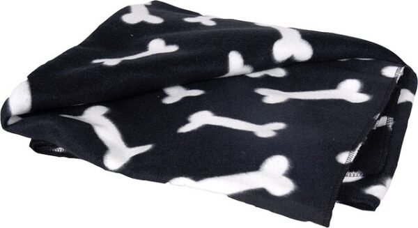 Hunde-Fleecedecke Knochenmotiv 100 x 70 cm – Bild 2