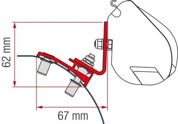 Adapterkit 2-tlg. FIAMMA passend für PSA F35 ab 2016