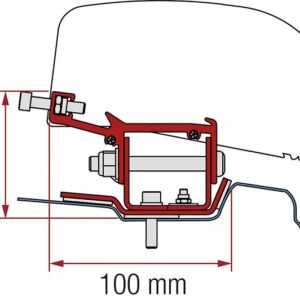 Adapter FIAMMA 2-tlg. passend für Renault Trafic L1 ab 2014 für F40 van Links- u. Rechtslenker
