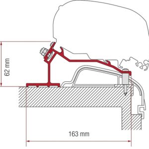 Adapter Fiamma 4-tlg. passend für Hobby Premium und Ontour ab 2012 für F80/F65