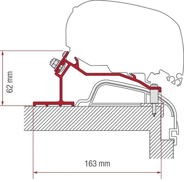 Adapter Fiamma 4-tlg. passend für Hobby Premium und Ontour ab 2012 für F80/F65