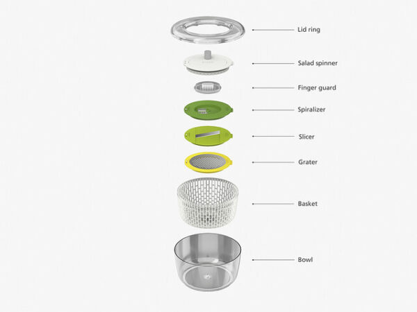 4 in 1 Salatzubereitungs-Set Joseph Joseph – Bild 2