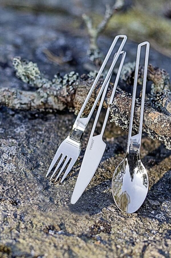 Besteckset Edelstahl PRIMUS Leisure Cutlery 3-tlg. Fb. grey – Bild 5