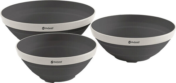 Schüsselset Outwell 3-tlg. Collaps faltbar 1,5 l / 2 l / 3,5 l Farbe navy night – Bild 2
