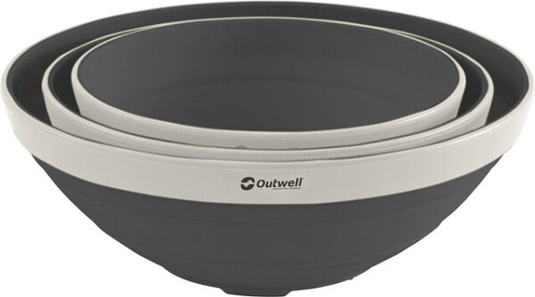 Schüsselset Outwell 3-tlg. Collaps faltbar 1,5 l / 2 l / 3,5 l Farbe navy night – Bild 3