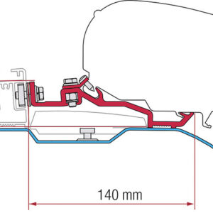 Adapterkit FIAMMA F80S passend für Ducato H2