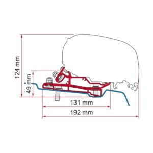 Adapterkit FIAMMA F80S passend für Ford Transit H3 ab 2014